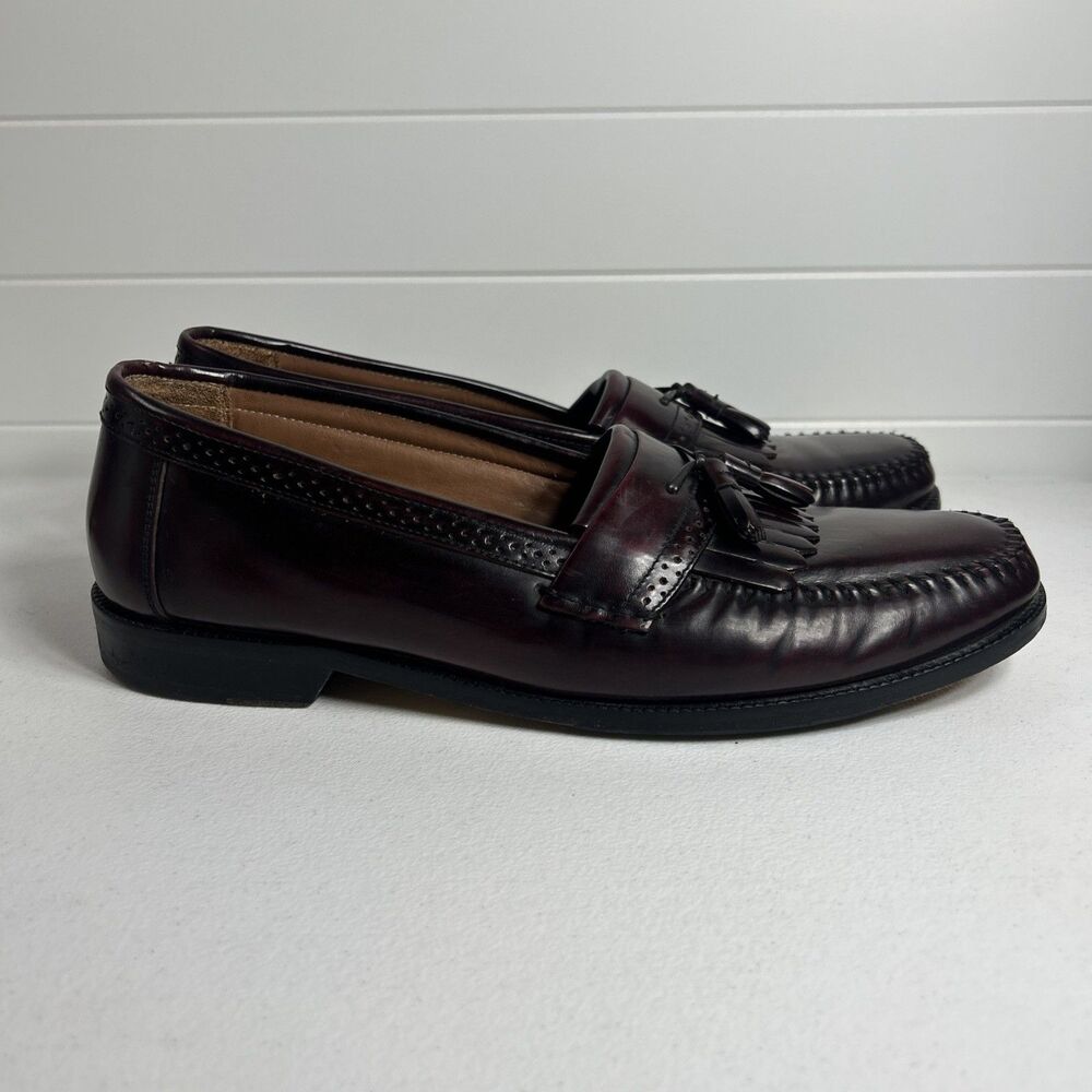G.H. Bass Men’s Shoes Size 13 D Burgundy Tasseled Kilted Leather Weejuns